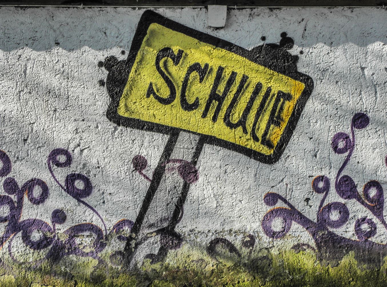 Wandbild Schule